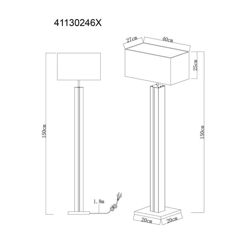 Vloerlamp Forest hout Globo 9007371484553