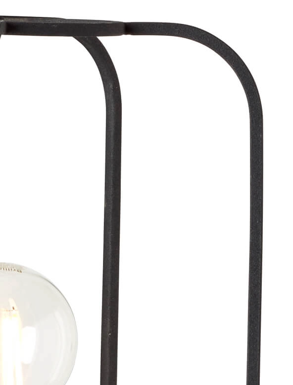 Wandlamp Tosh zwart met houtbruin Brilliant 4004353395307