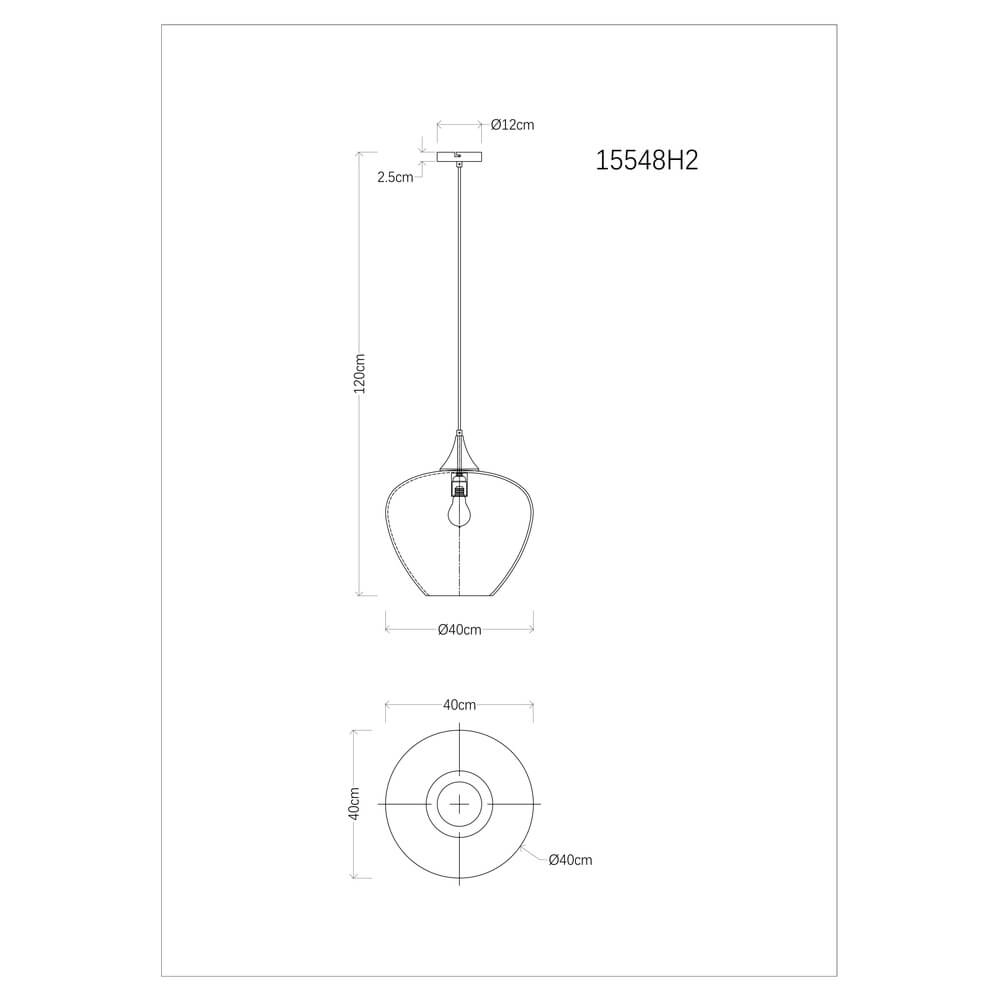 Zwarte hanglamp Maxy enkel Ø 29cm Globo 9007371446902