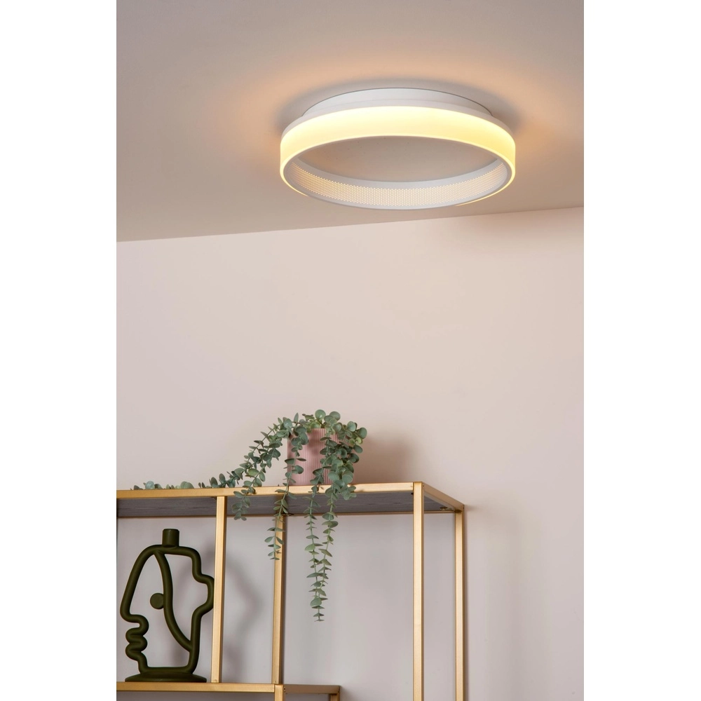 Design plafonniere Estreja Ø 40cm wit Lucide 5411212712813