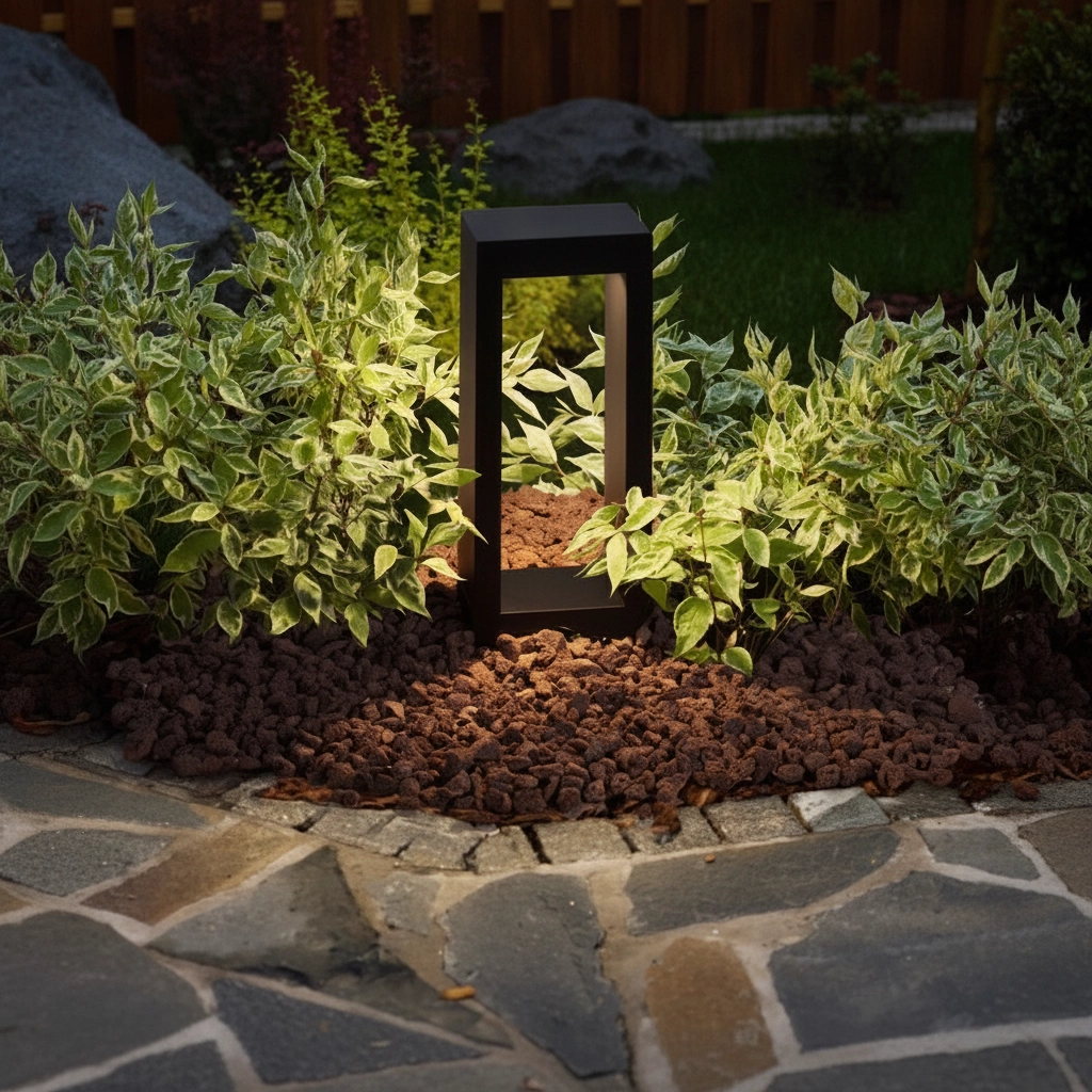 Zwarte tuinlamp Dolix 30cm - 2700K