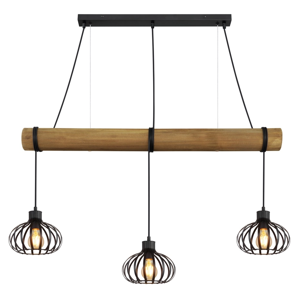 3-lichts hanglamp Caldwell eettafel Globo 9007371589586