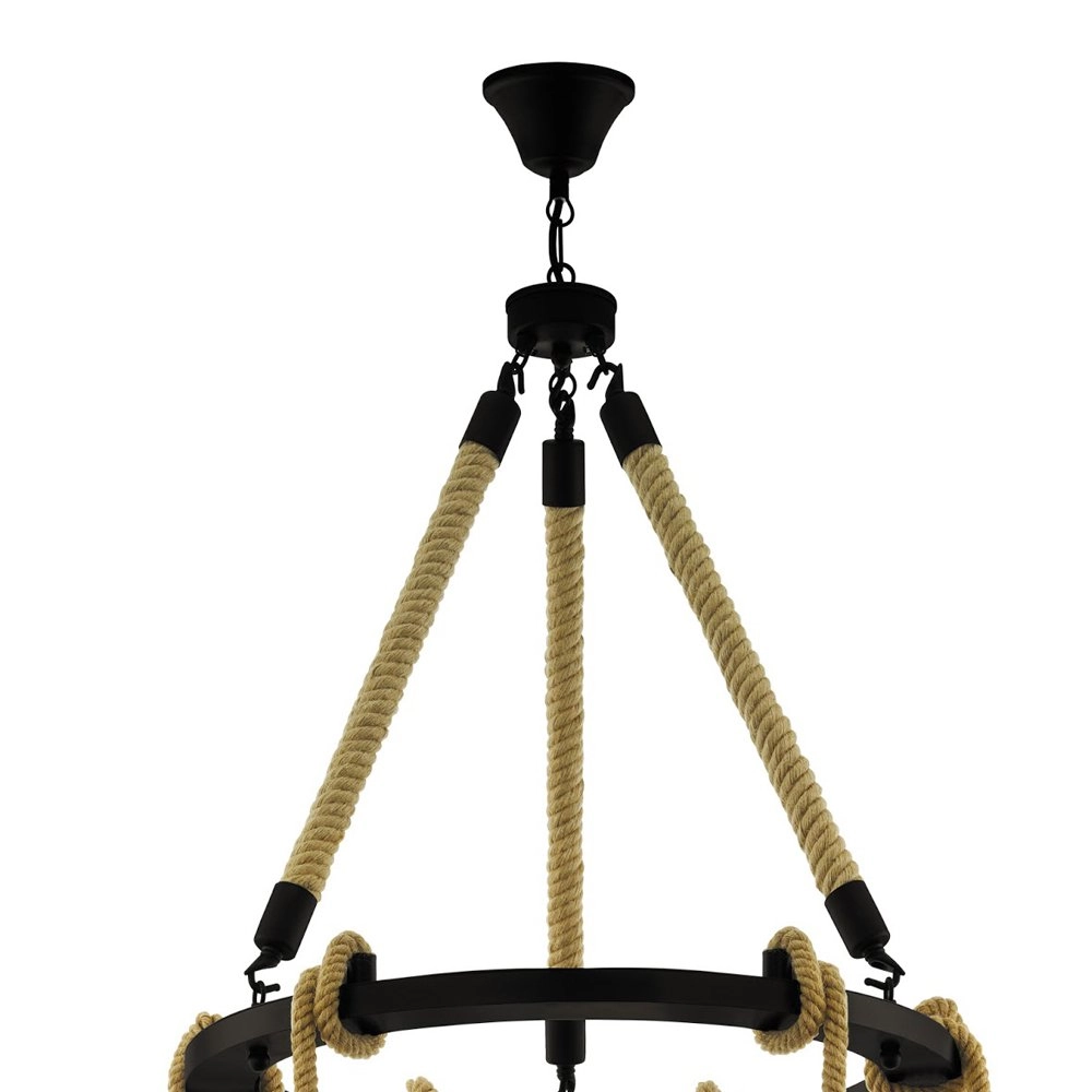 Landelijke hanglamp Rampside Ø 76cm Eglo 9002759431945