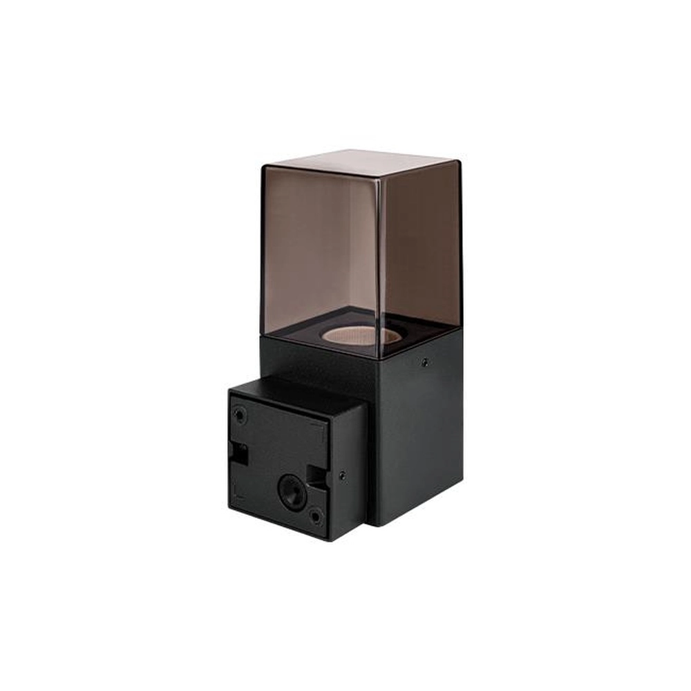 Moderne wandlamp Denver zwart met smoke glas Lyora 5904703019640