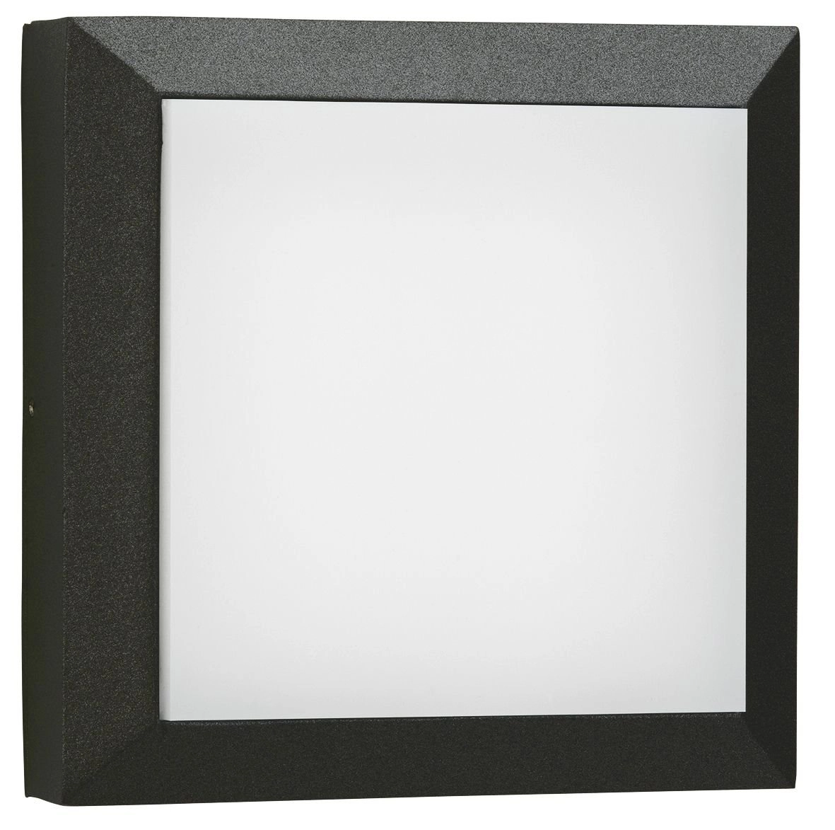 Vierkante wandlamp buiten Parel 32cm-zwart