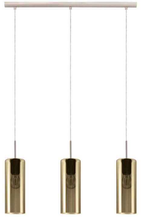 Eetkamer hanglamp Selvino 3-lichts met smoke glas Eetkamer hanglamp Selvino 3-lichts met smoke glas