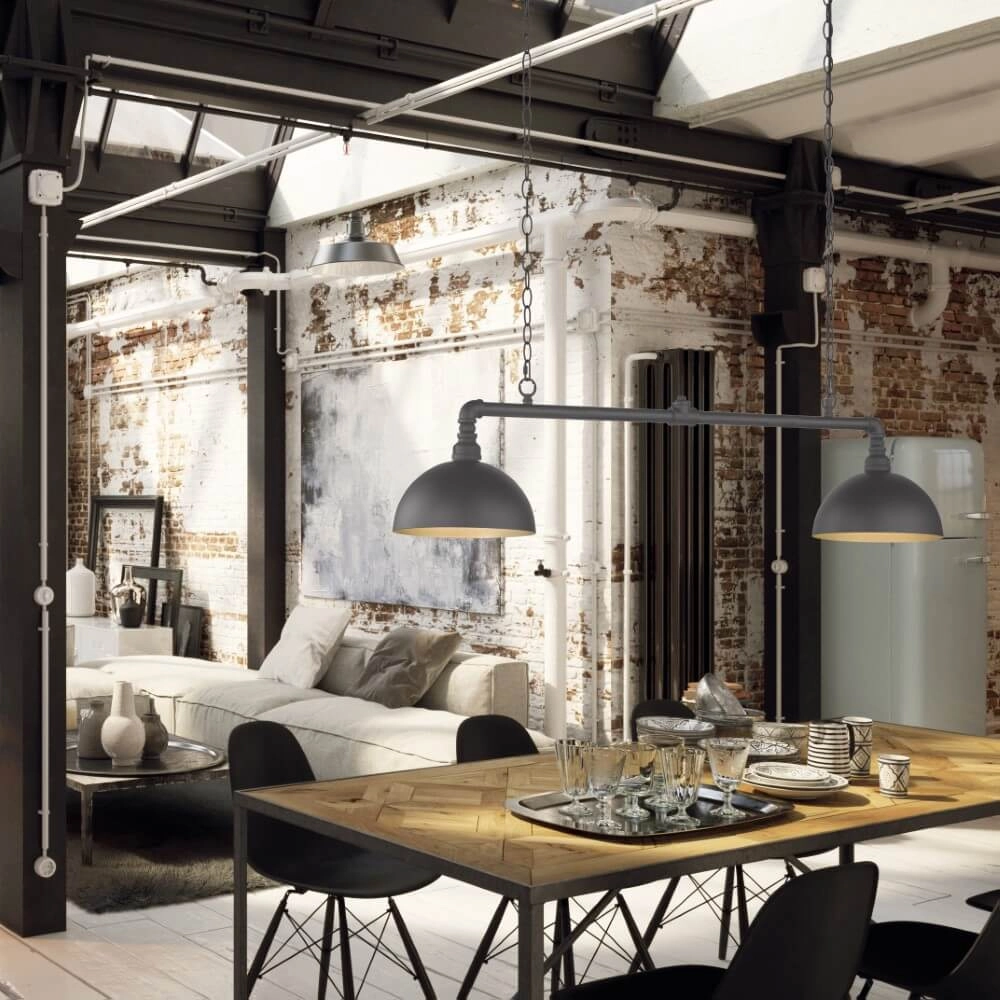 Industriële hanglamp Leitung 2-lichts Fischer & Honsel 4003694606479