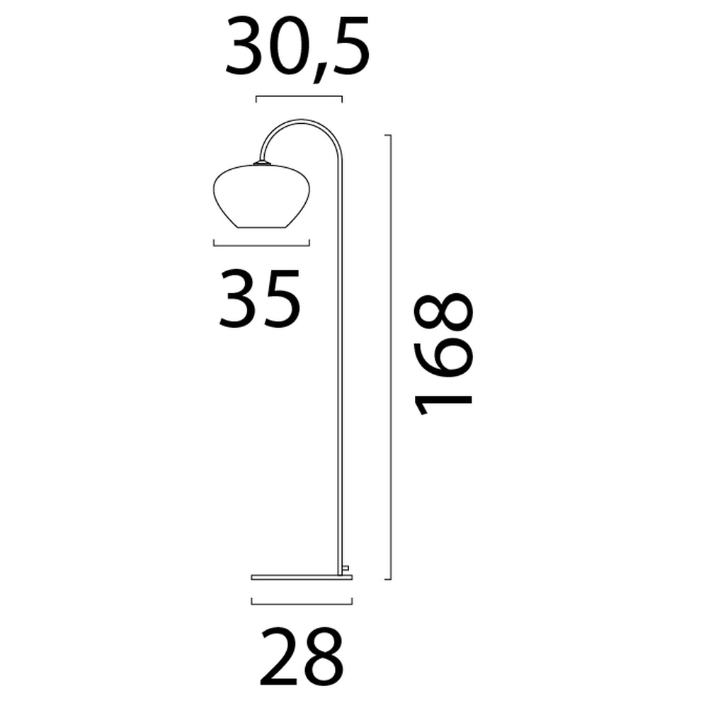 Booglamp Think Paper Cartone met cacao voet Masterlight 8718121390802
