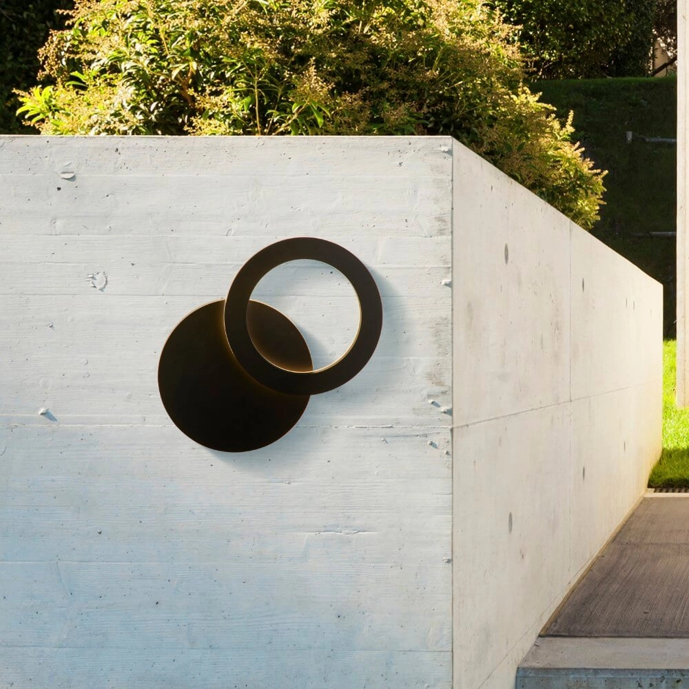 Zwarte wandlamp Hyde Ø 21cm Searchlight 5053423271712