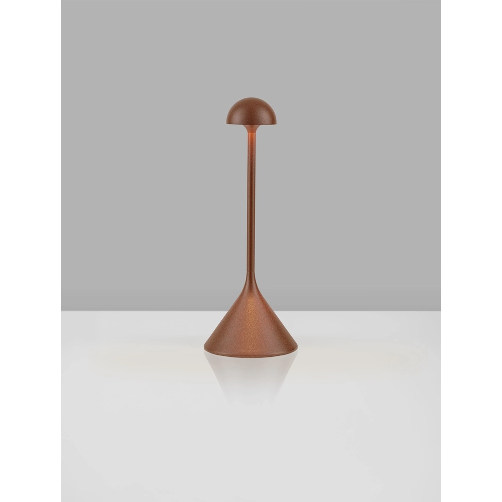 Tafellamp Dalt roestbruin oplaadbaar met USB Lyora 5212017477040