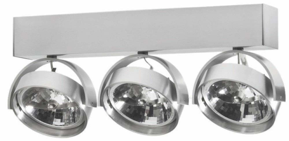 12 volt opbouwspot Dutchess 3-lichts, grijs