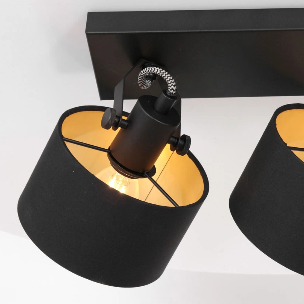 Zwarte plafondlamp Ornoir 2-lichts Steinhauer 8712746151411