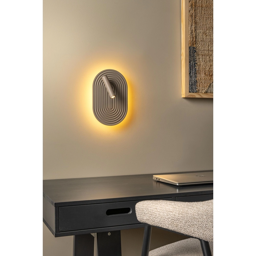 Design wandlamp Carmino taupe Lucide 5411212771582