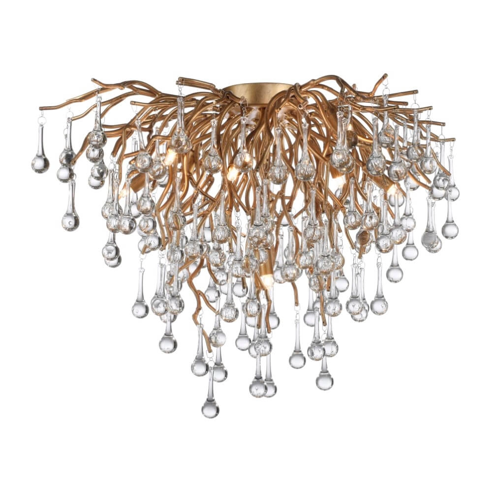Kroonluchter Icicle messing 50cm
