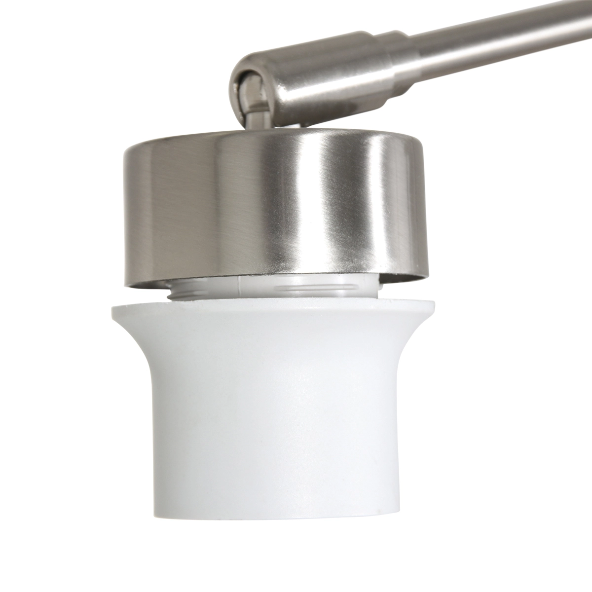 Wand Leeslamp Prestige Chic RVS met 30cm effen witte kap Steinhauer 8712746145762
