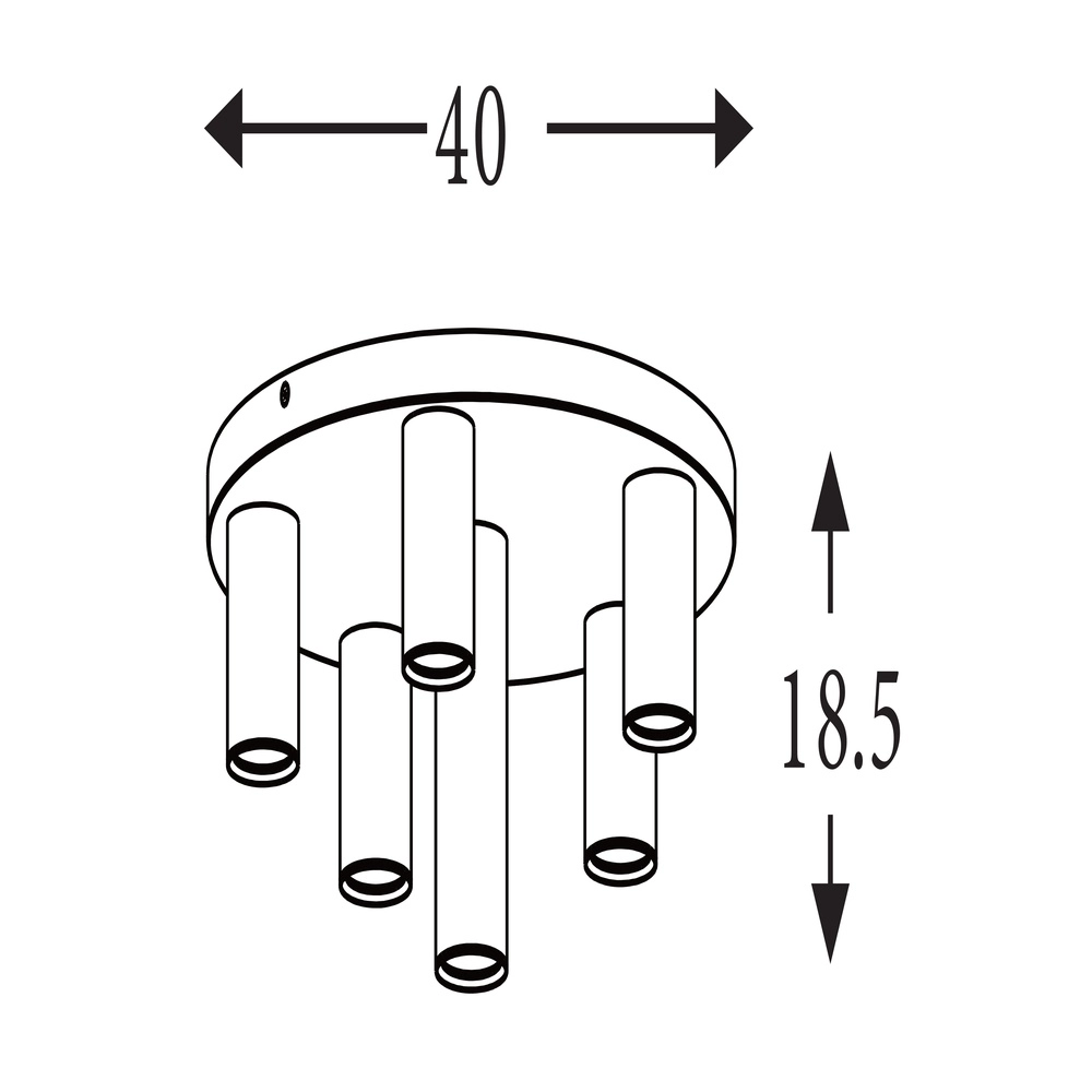 Plafondlamp Tubes rond Searchlight 5053423301662