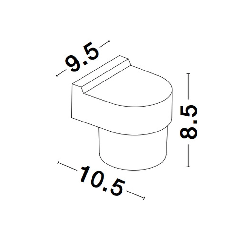 Design wandlamp Darf enkel zwart Lyora 5212017428196