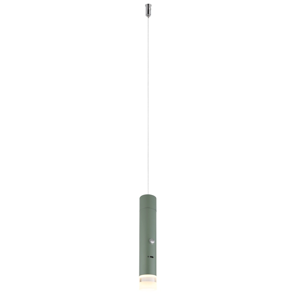 Strakke hanglamp Pelo groen