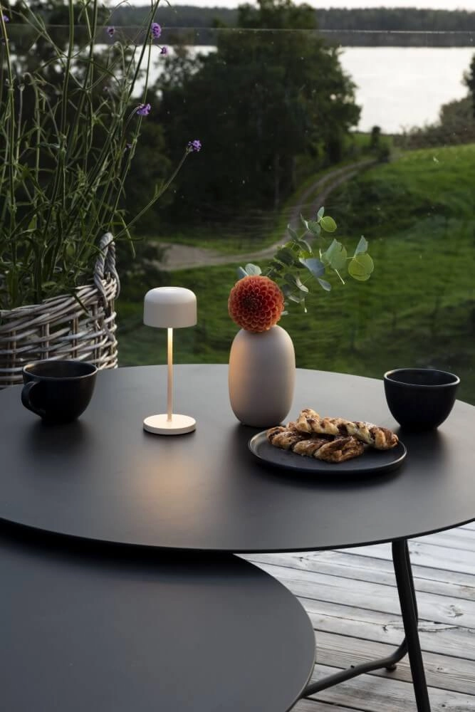 Oplaadbaar tafellampje Lille mini zandkleur KonstSmide 7318307835335