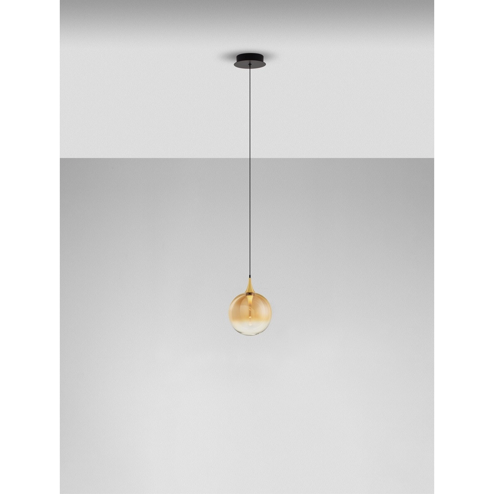 Pendant lamp Orenda Single amber glass Lyora 5212017477613