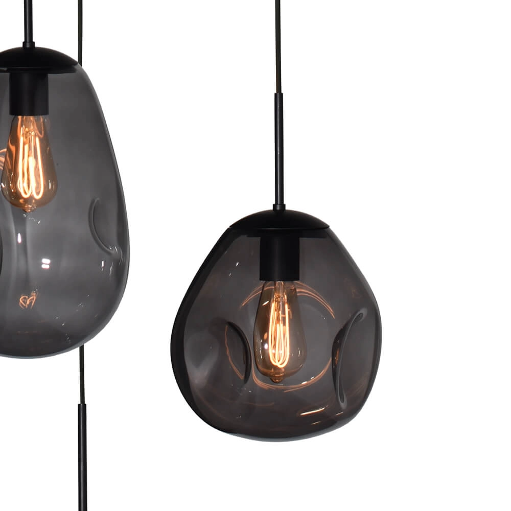 Pendel hanglamp Lava 3x smoke glas Masterlight 8718121286457