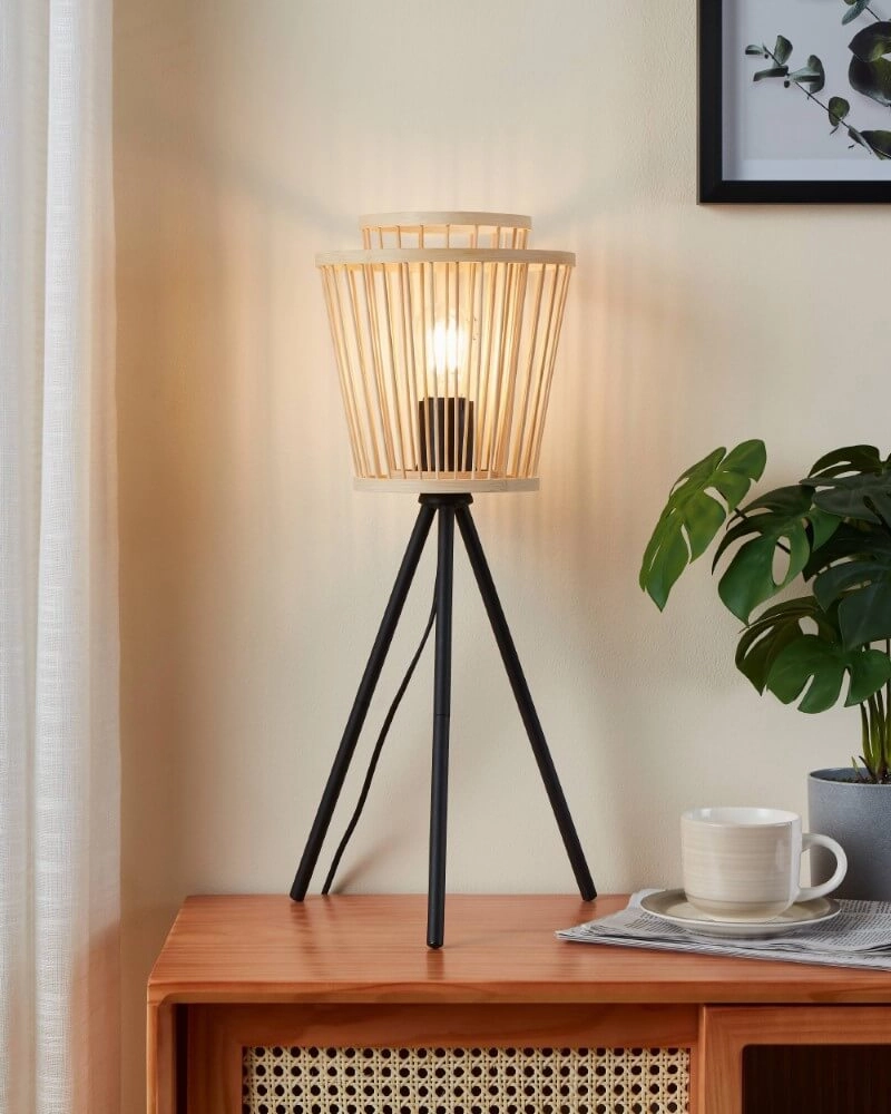 Houten tafellamp Hykeham 57cm hoog Eglo 9002759438548