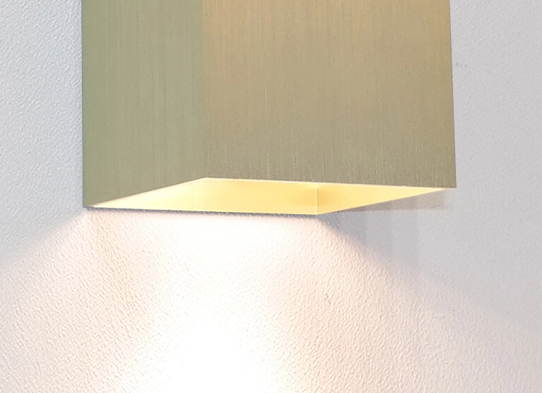 Vierkante up- & downlighter Dante2 goud Artdelight 8719831736355