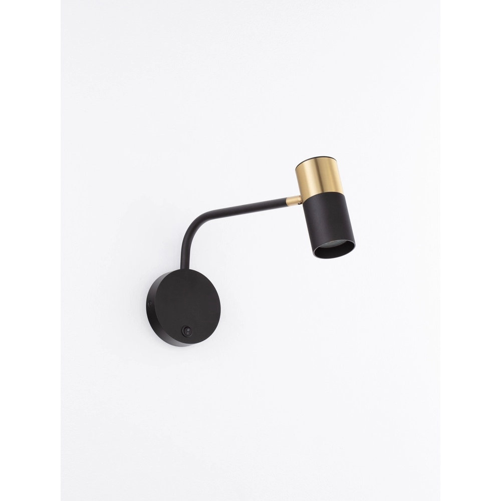 Wandlampje Pongo zwart met goud Lyora 5212017441744