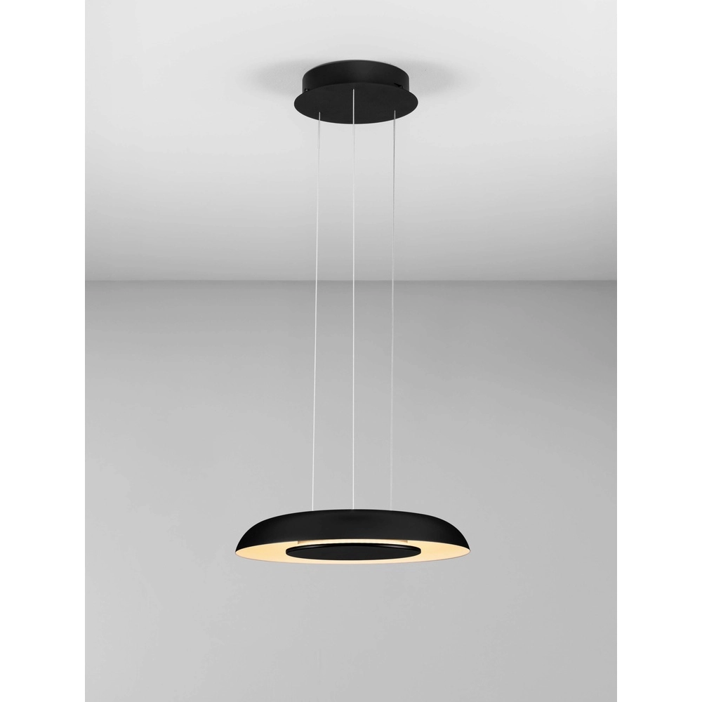 Moderne hanglamp Epos Ø 40cm zwart met wit