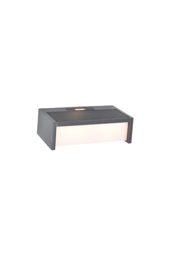 Moderne wandlamp Telis grijs met solar