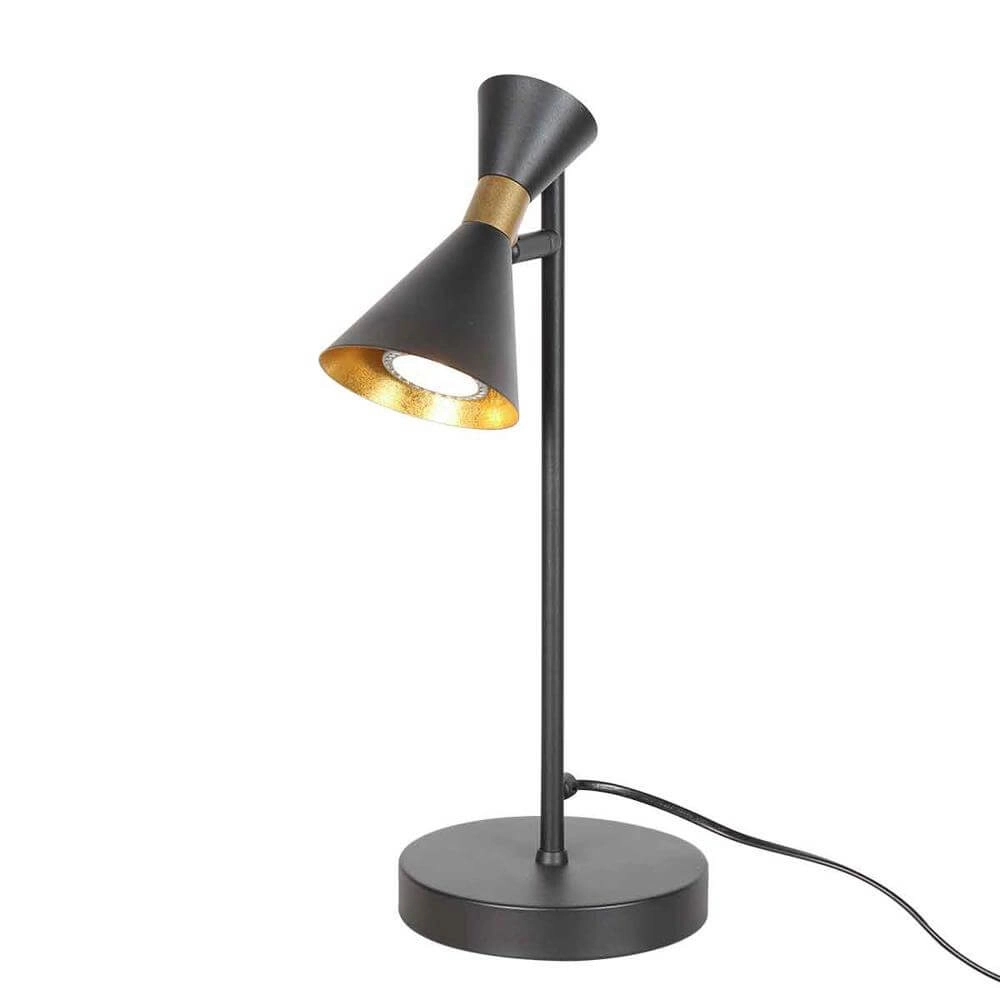 Design tafellamp Preto zwart met goud Steinhauer 8712746176308