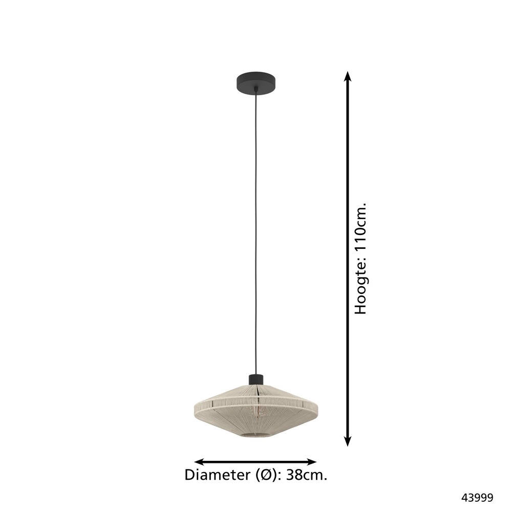 Touw hanglamp Midsumer Ø 38cm Eglo 9002759439996