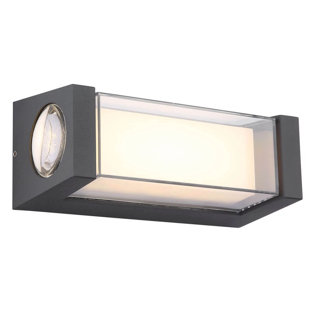 Design wandlamp Plixon antraciet rechthoek Globo 9007371455430