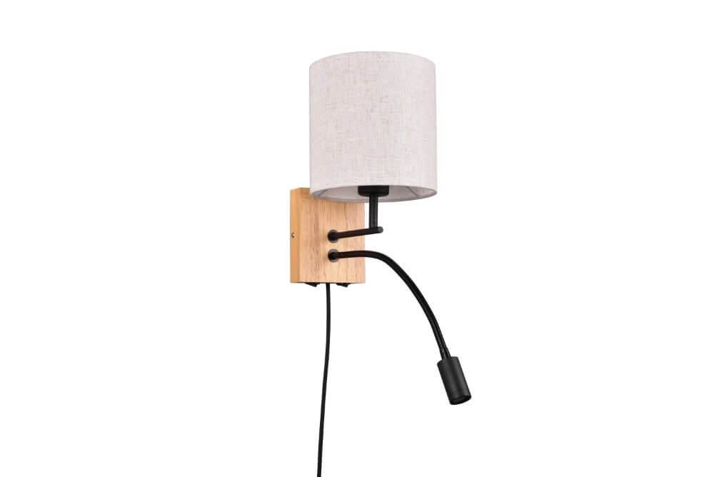 Landelijke wandlamp Nilam ronde kap