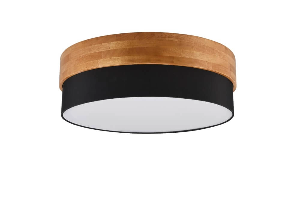 Ø 50cm plafondlamp Seasons hout met zwart