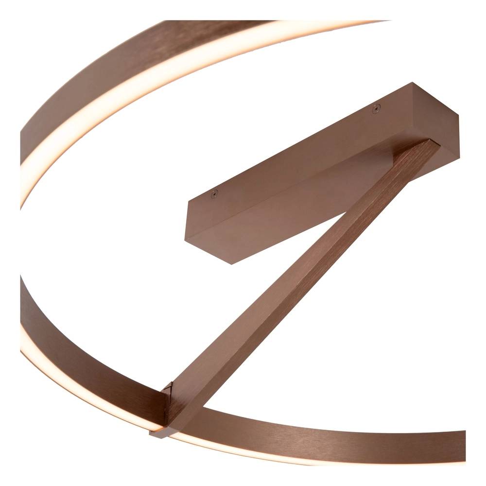 Design plafondlamp Applause Ø 60cm - koffie bruin - met afstandsbediening Premium by Lucide 5411212221810