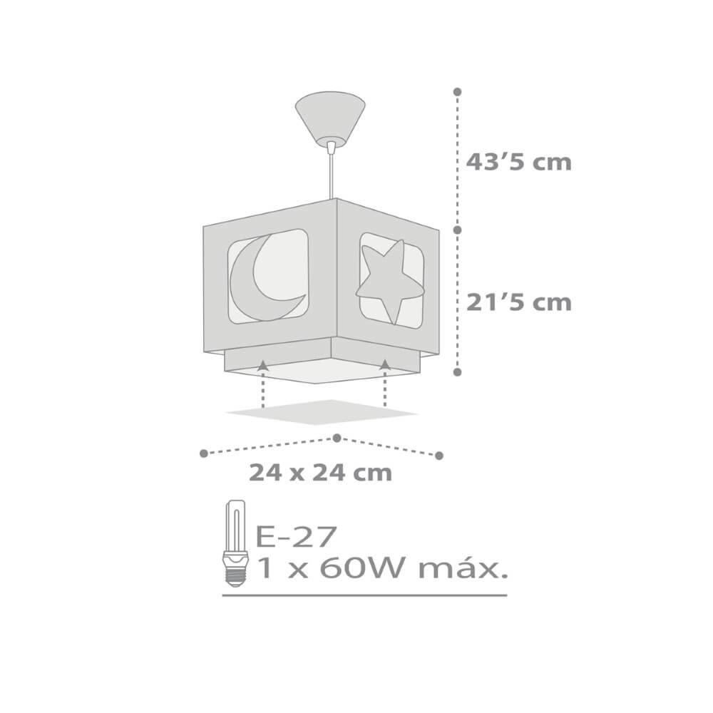 Kinderkamer hanglamp Moonlight grijs Dalber 8420406801476