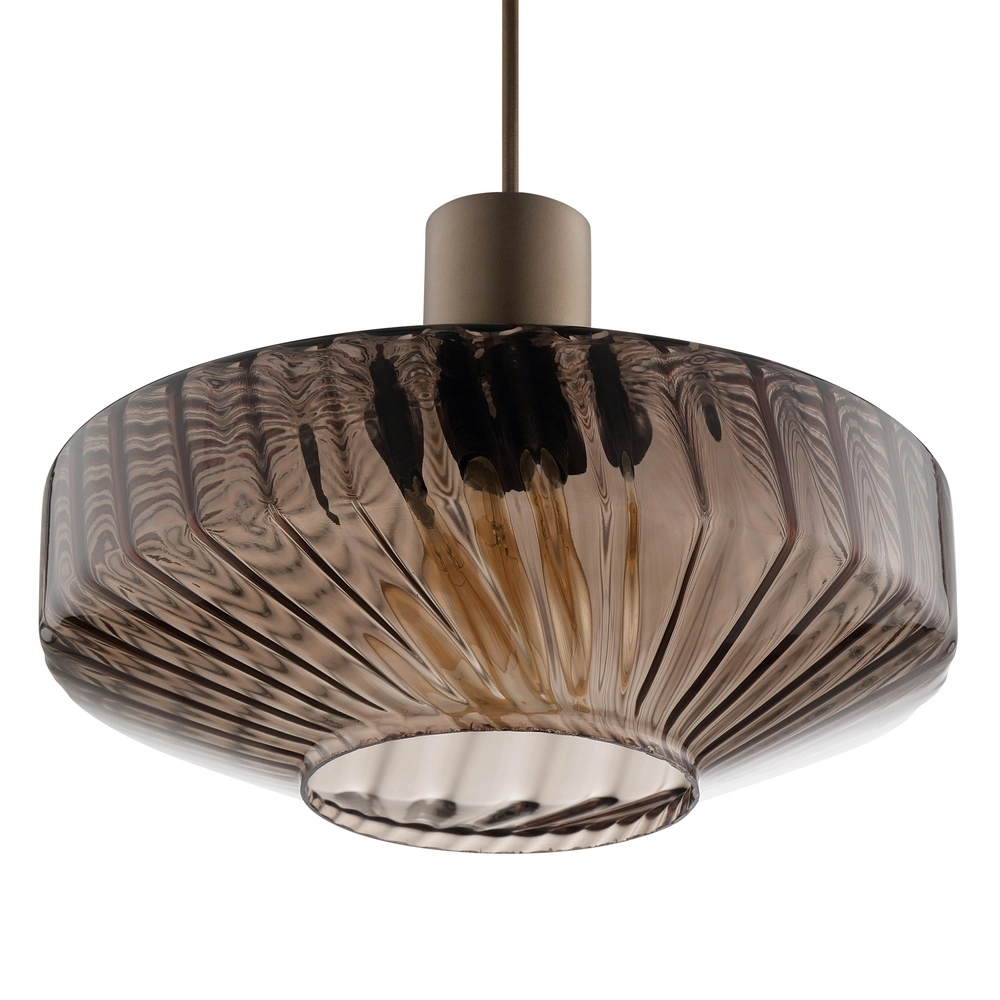 Unieke hanglamp Lyn koffie bruin Ø 28cm Brilliant 4004353476990
