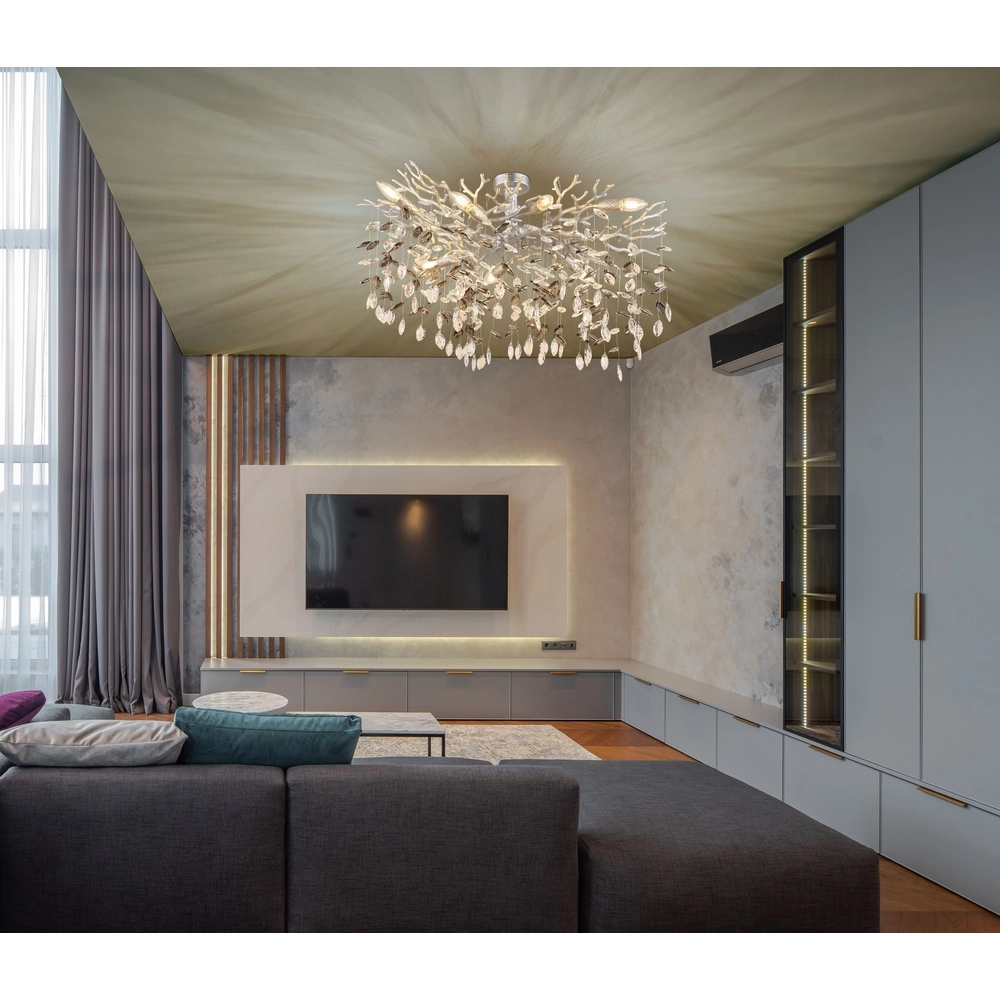 Plafondlamp Queena zilvergrijs Globo 9007371533657