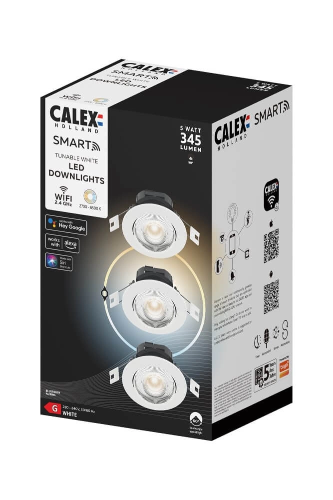 Inbouwspots Smart home Down 3-pack Circle 8712879149262