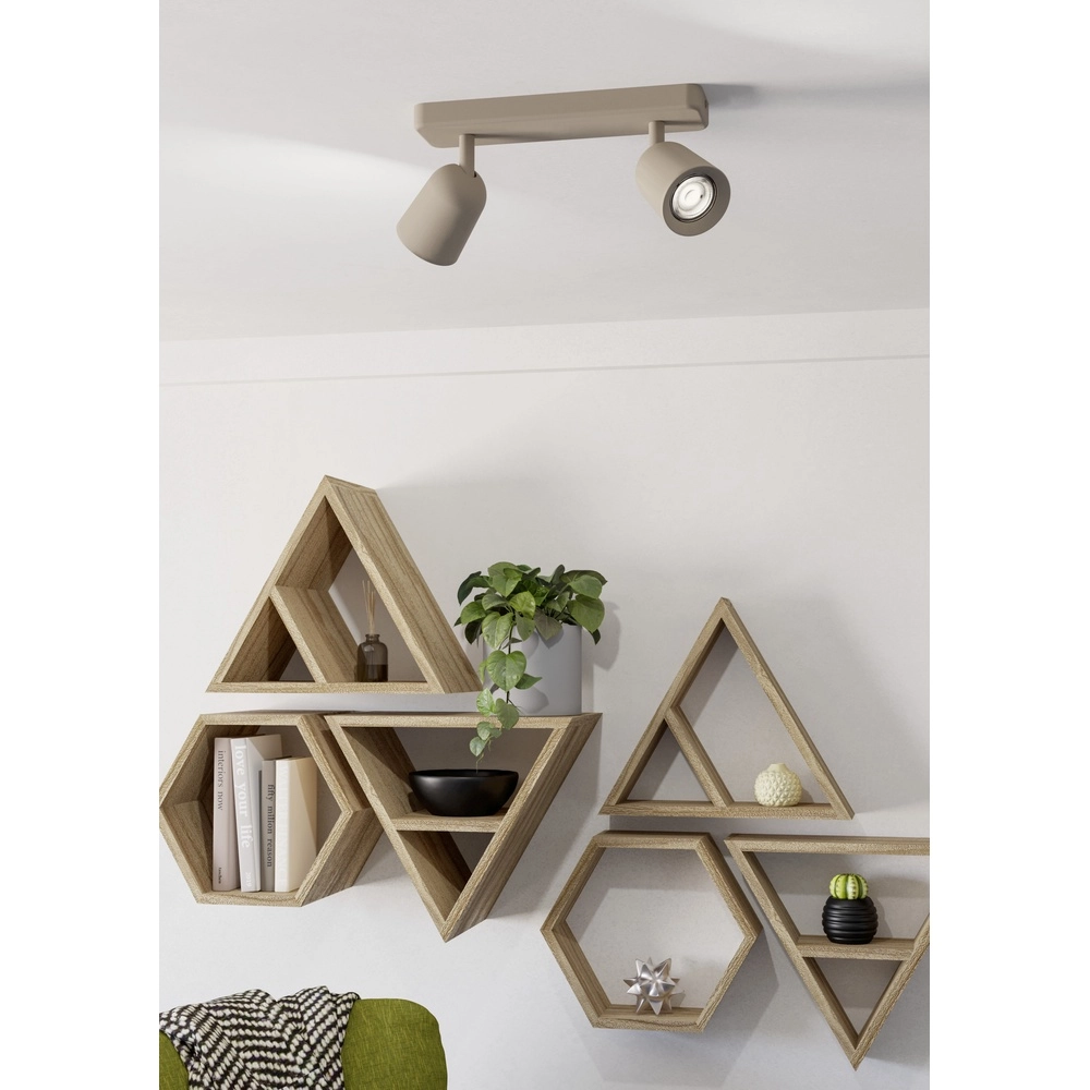 Zandbruine plafondlamp Camaldoli 2x GU10 - richtbaar Eglo 9008606363162