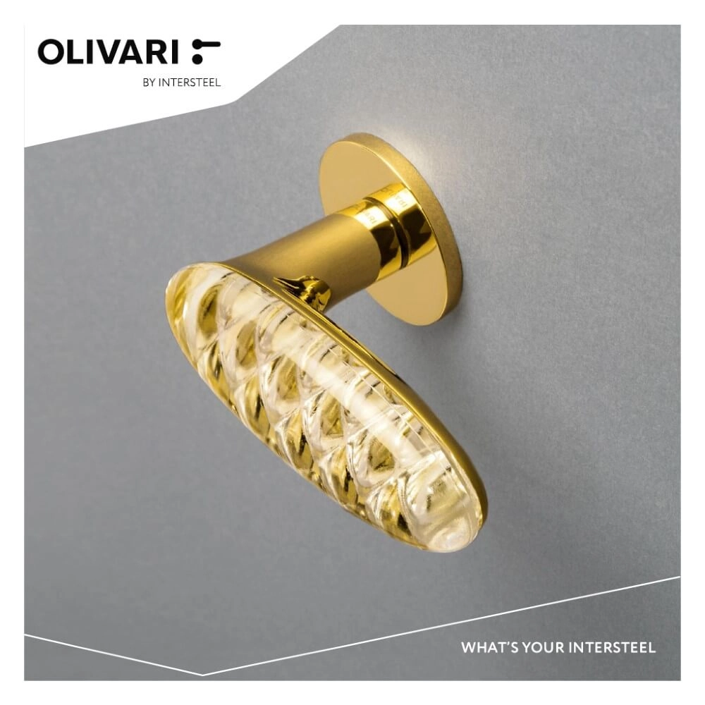 Deurklink Crystal Diamond messing Olivari 8714186503591