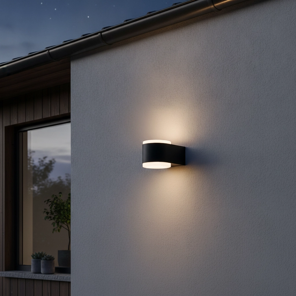 Strakke wandlamp Nus zwart dubbel