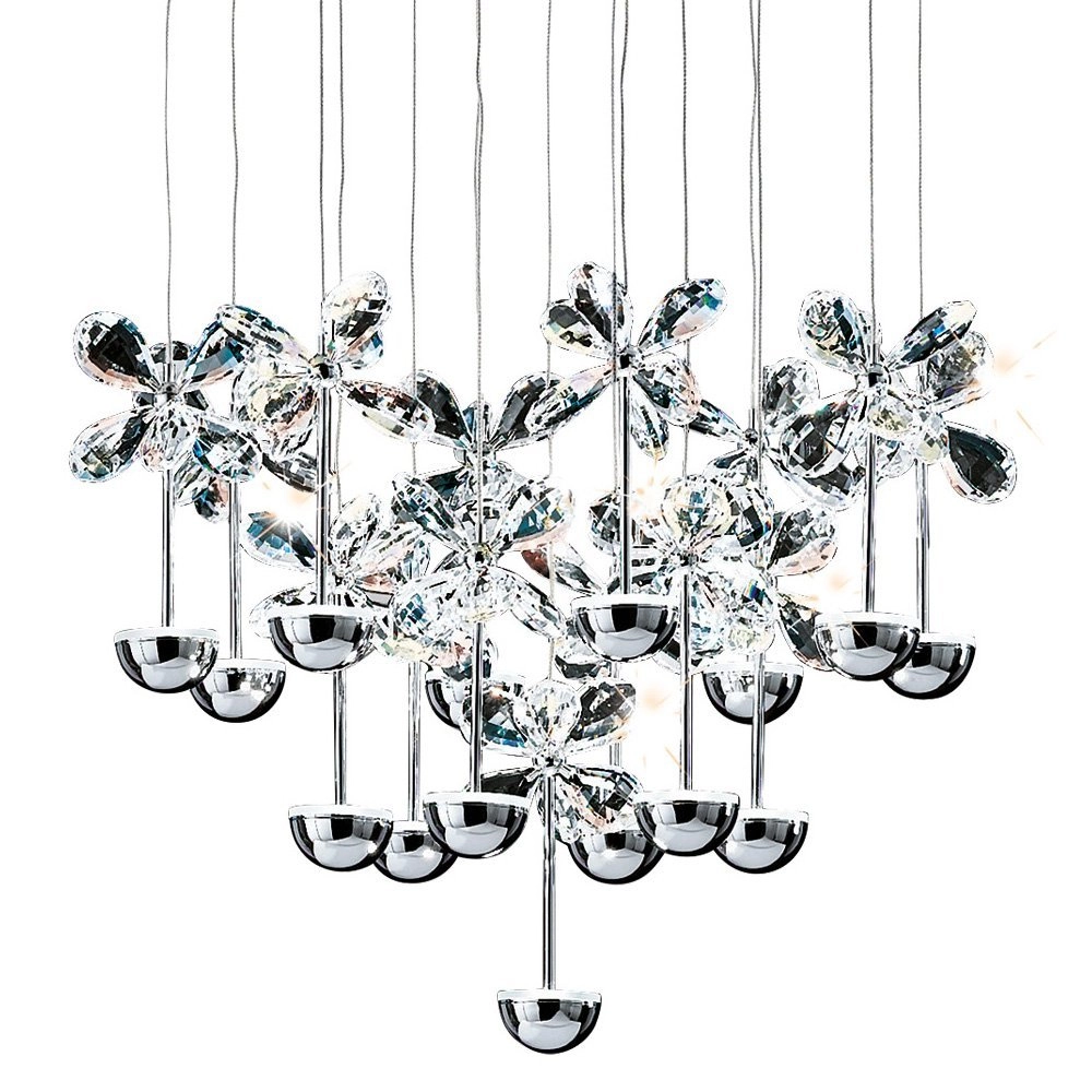 Pendant lamp Pianopoli 15-lights 50cm gray Stars of Light 9002759936624