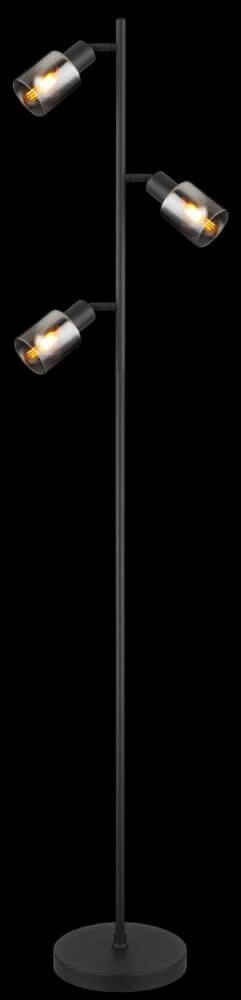 Vloerlamp Hubertus met smoke glas Globo 9007371458011