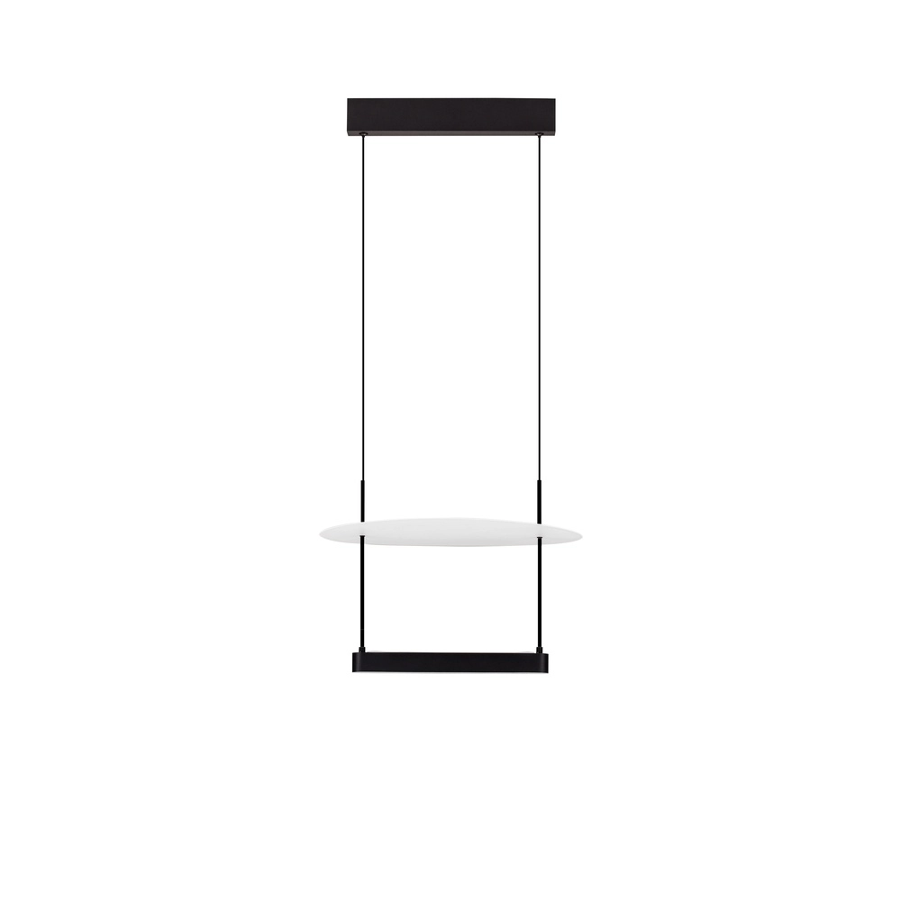 Hanglamp Diona Ø 40cm zwart met wit 2700K Lyora 5212017470850