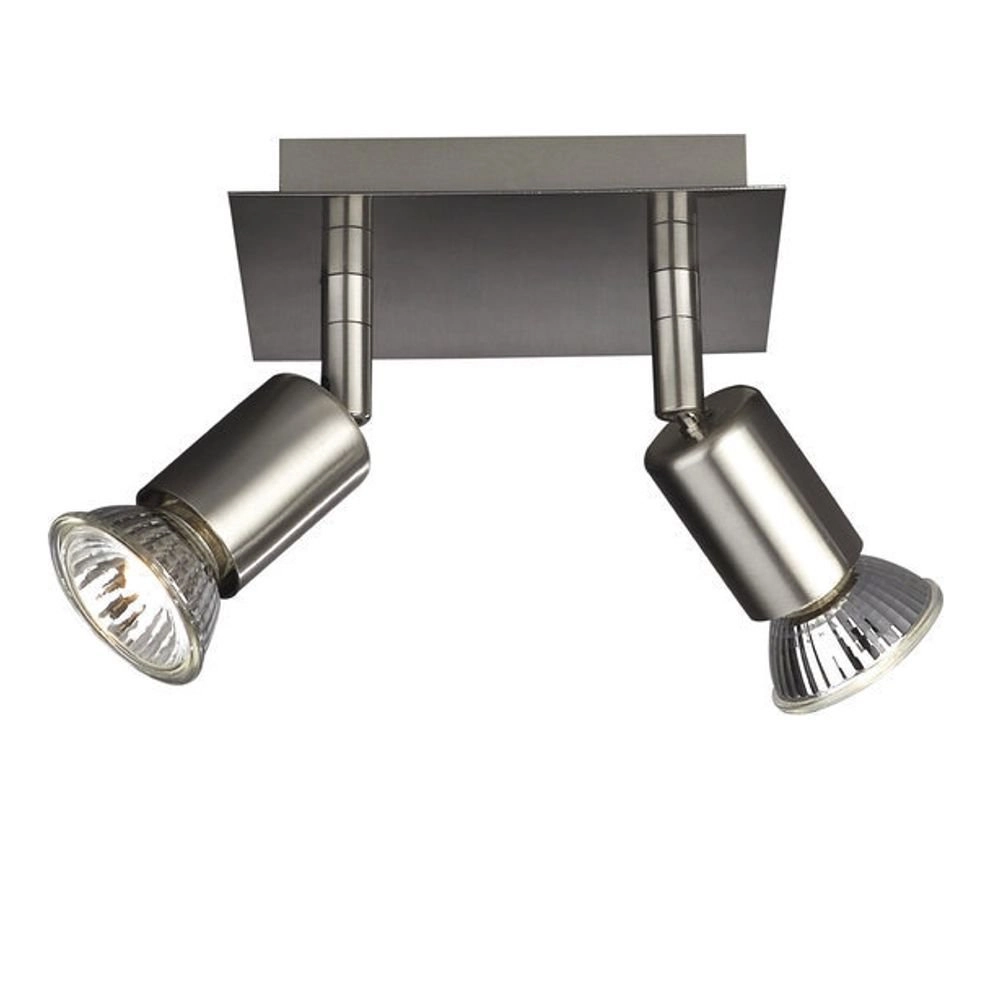 Plafond Spot Carrea 2-lichts rvs
