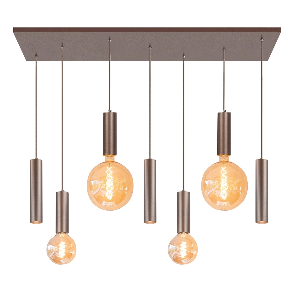 Design hanglamp Locarno choco bruin 8-lichts recht