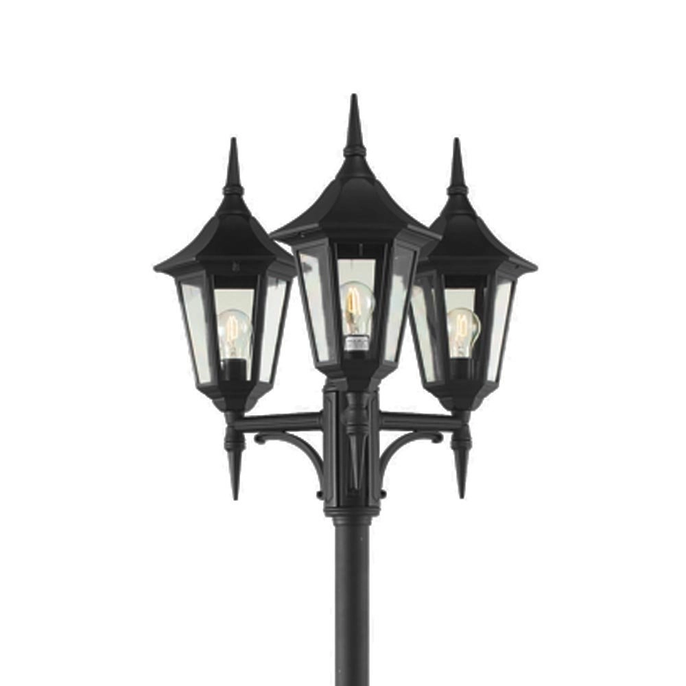 Buitenlantaarn Tessaro Klassiek 3-lichts zwart Franssen 7042893030064