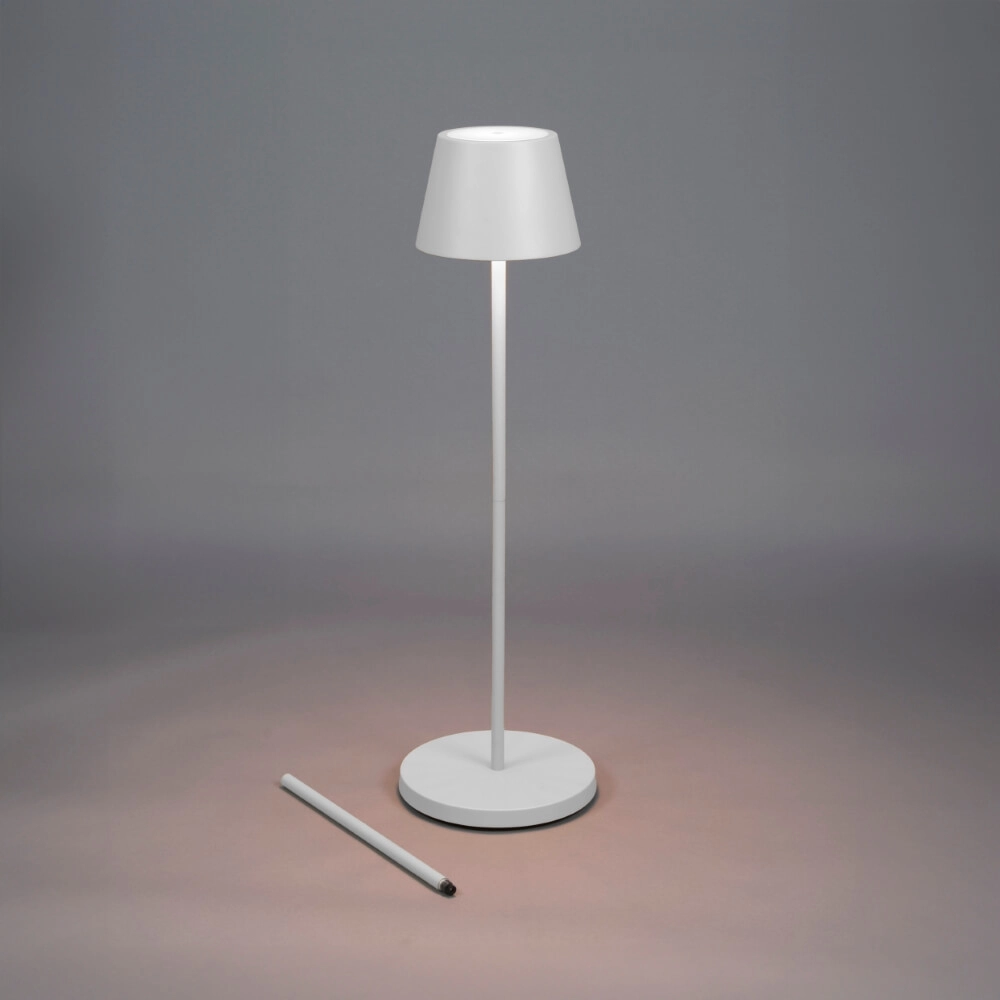 Oplaadbare vloerlamp Pomezia Medium wit KonstSmide 7318307841251